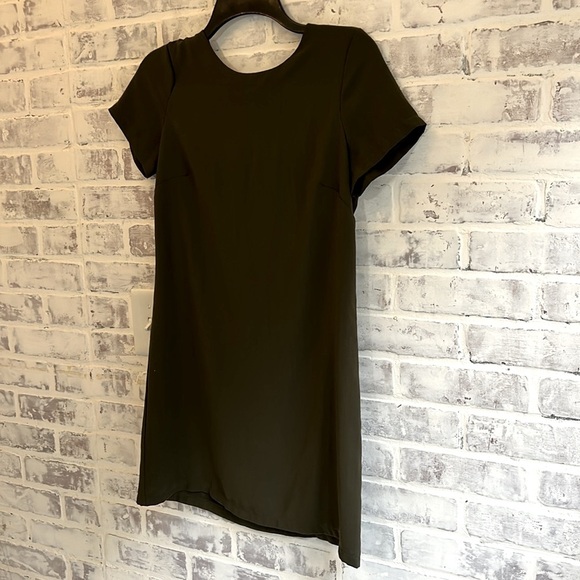 Lulu’s Women’s Shift Dress Olive Green Back Zip Short Sleeve Oversized XS - Picture 2 of 7